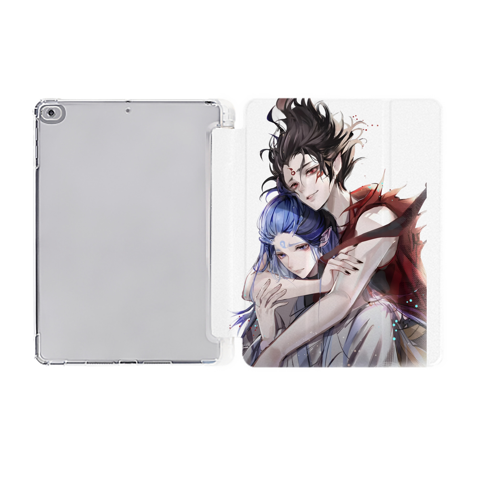 （画像用） Ne Zha 2 ナタ 魔童の大暴れ IPad ケース ペン収納付き 三つ折りスタンド PUレザー×シリコン 対応機種9.5/10.5/10.9インチ